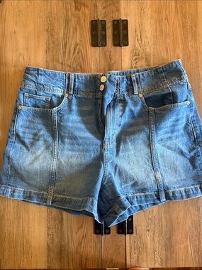 LOFT Light Blue Denim Shorts with Front Pockets